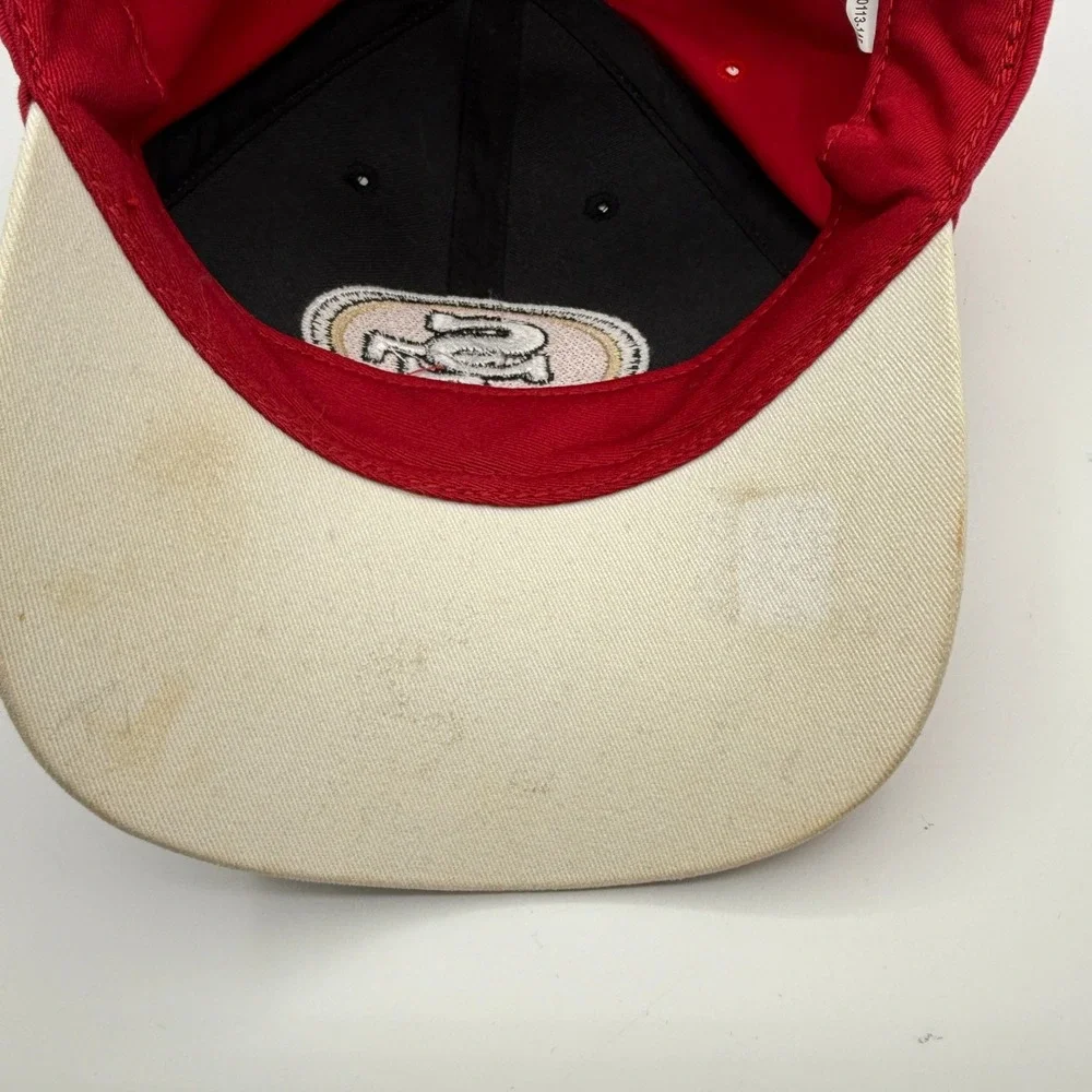 San Francisco 49ers Hat Baseball Cap Kids Youth Red Black Embroidered Sharktooth